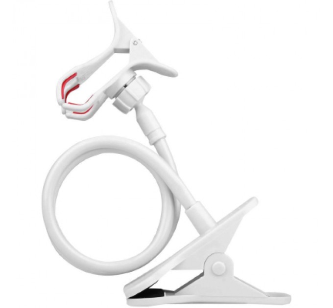 XoKo Тримач для смартфонів XoKo прищепка, гнучкий, 65 см, білий (XK-RM-C20-WHT)