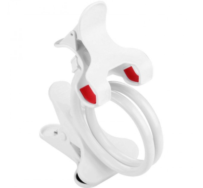 XoKo Тримач для смартфонів XoKo прищепка, гнучкий, 65 см, білий (XK-RM-C20-WHT)