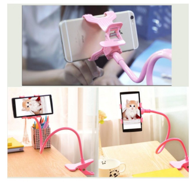 XoKo Тримач для смартфонів XoKo прищепка, гнучкий, 65 см, білий (XK-RM-C20-WHT)