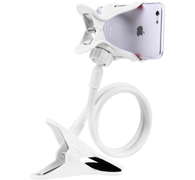 XoKo Тримач для смартфонів XoKo прищепка, гнучкий, 65 см, білий (XK-RM-C20-WHT)