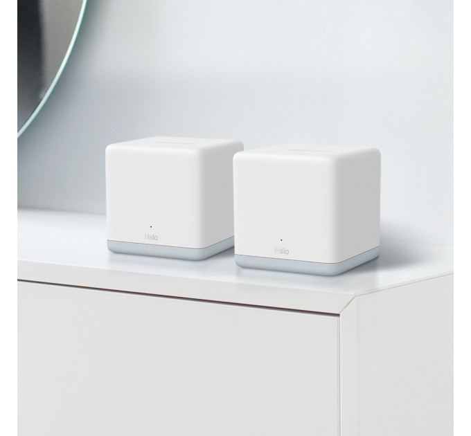 WiFi Mesh система Mercusys Halo H30 (2-pack) (AC1200, 2х 10/100 WAN/LAN, Beamforming, MESH, 2-pack)