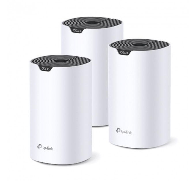 Комплект из трех Mesh Wi-Fi маршрутизаторов TP-Link Deco S7(3-pack) (AC1900, 3xGE LAN, MU-MIMO, 3-pack)