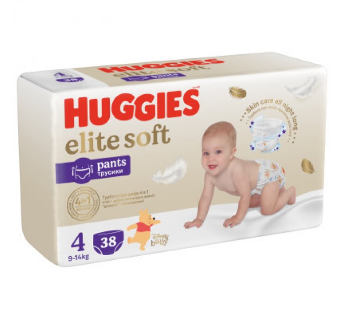 Huggies Підгузки Huggies Elite Soft 4 (9-14 кг) Mega 38 шт (5029053549323)