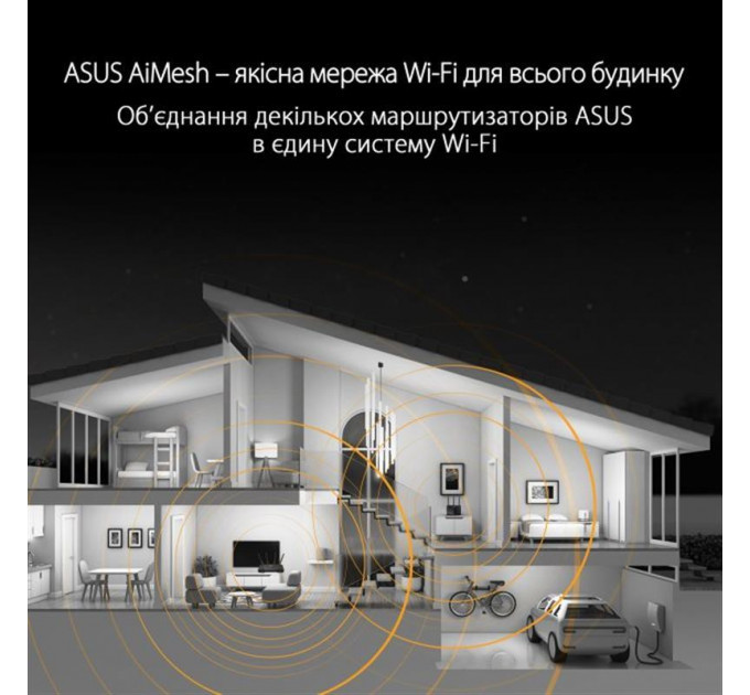 Бездротовий маршрутизатор Asus TUF Gaming AX3000 V2 (TUF-AX3000 V2) (90IG0790-MO3B00)