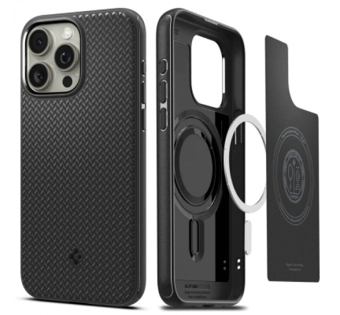 Spigen Чохол до мобільного телефона Spigen Apple iPhone 15 Pro Max Mag Armor MagFit Matte Black (ACS06597)