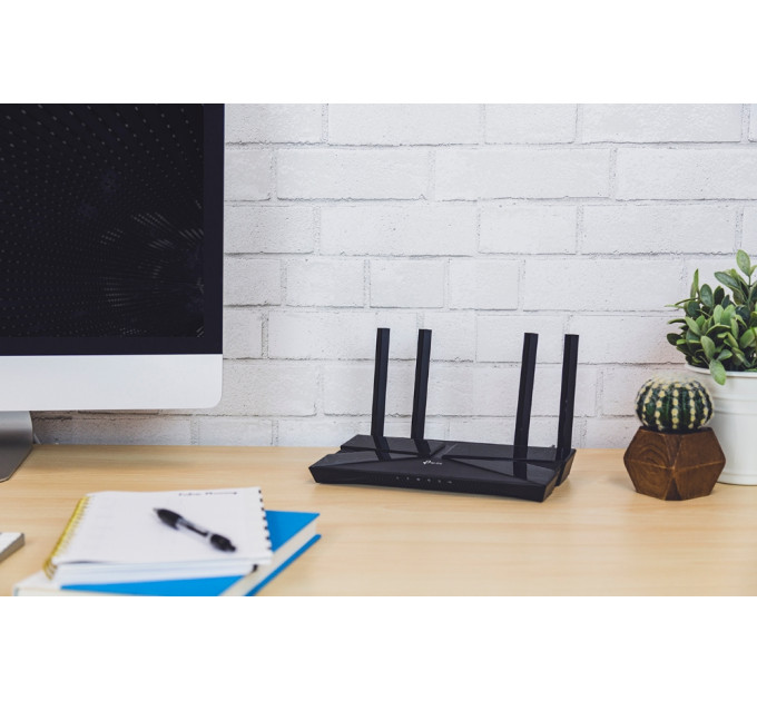 Беспроводной маршрутизатор TP-Link Archer AX1500 (AX1500, Wi-Fi 6, 1хGE WAN, 4хGE LAN, MU-MIMO, Beamforming, 4 антенны внешних)