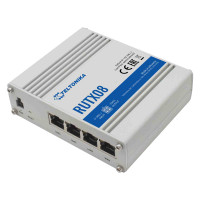 Маршрутизатор Teltonika RUTX08 (RUTX08000000) (industrial, 1xGE WAN, 3xGE LAN, USB, MODBUS, 4 pin DC, IP30, ALU Case, RMS, CLI, IoT, монтаж DIN rail)