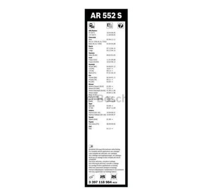 Bosch Щітка склоочисника Bosch 3 397 118 984