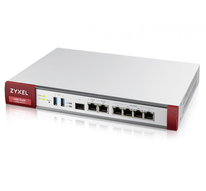 Межсетевой экран ZYXEL ZyWALL USG FLEX 200 (USGFLEX200-EU0101F) (2xGE WAN, 4xGE LAN/DMZ, 2xUSB3.0, 1xSFP, AP Controller (8/40))