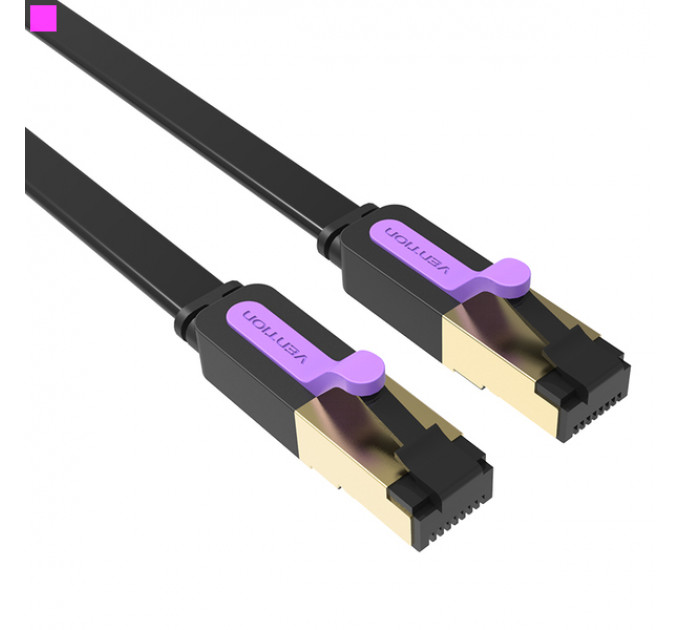 Патч-корд Vention CAT7 SSTP Ethernet, 5 m, Black (ICABJ)