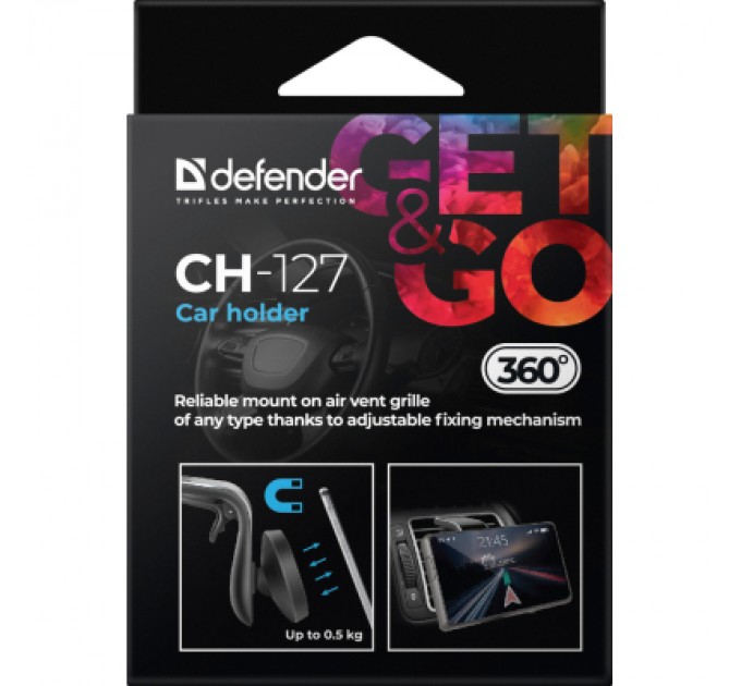 Defender Універсальний автотримач Defender CH-127 магніт, на решітку вентиляції (29127)
