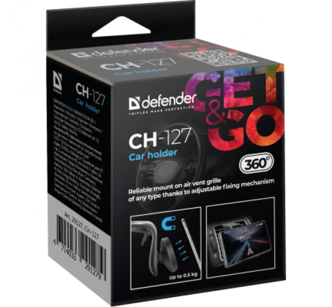Defender Універсальний автотримач Defender CH-127 магніт, на решітку вентиляції (29127)