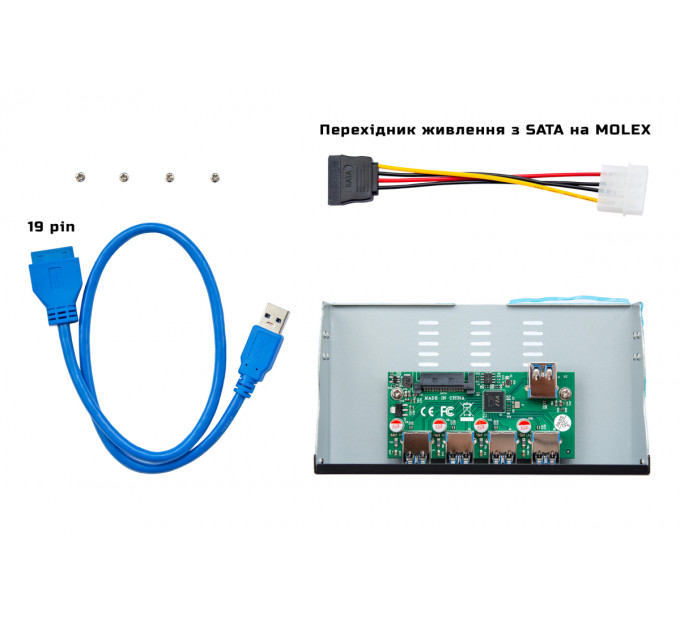 USB-хаб Frime USB 3.1 4 x type A VL820 Black (ECF-FP4xTA.53)