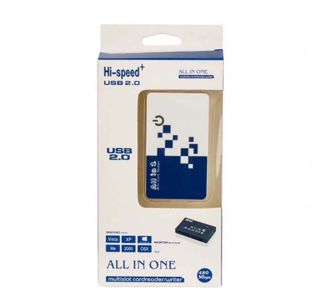 Кардридер USB 2.0 Atcom TD2029 MS, SD, microSD/TF, M2 Black (AT10729)