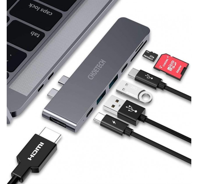 Концентратор Choetech HUB-M14 7 in 1 USB-C Multiport Adapter