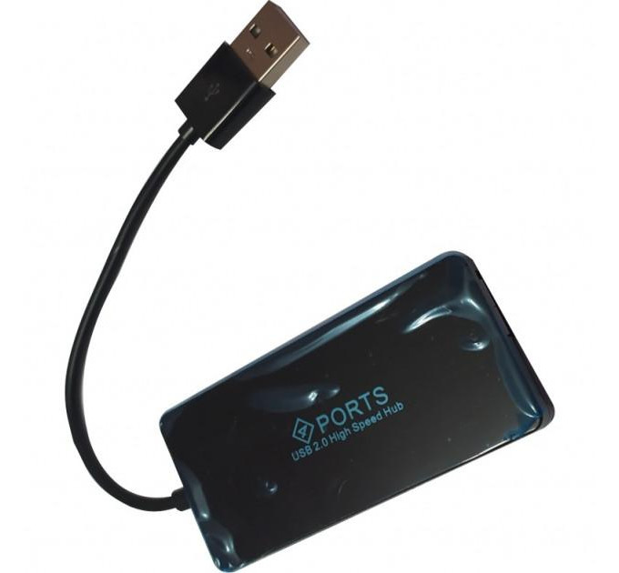 Концентратор USB 2.0 Atcom TD4005 4хUSB2.0 Black (AT10725)