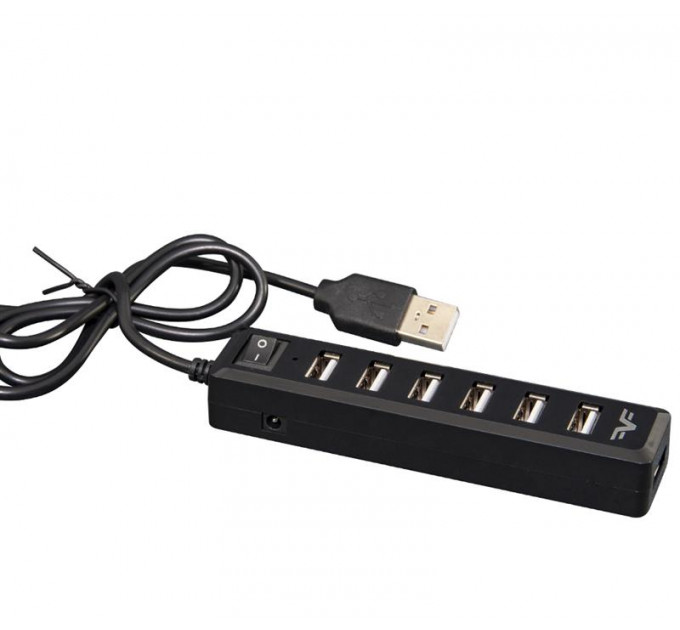 Концентратор USB 2.0 Frime 7хUSB2.0 Black (FH-20040)