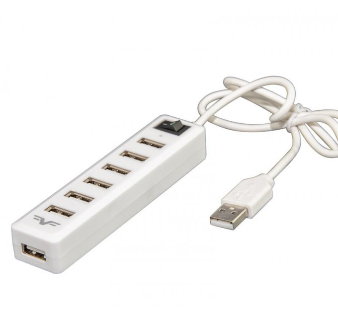 Концентратор USB 2.0 Frime 7хUSB2.0 White (FH-20041)