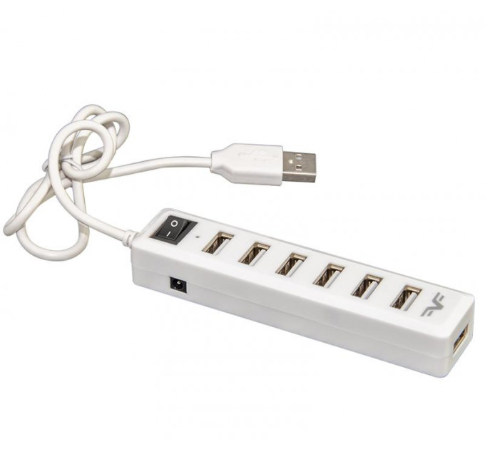 Концентратор USB 2.0 Frime 7хUSB2.0 White (FH-20041)