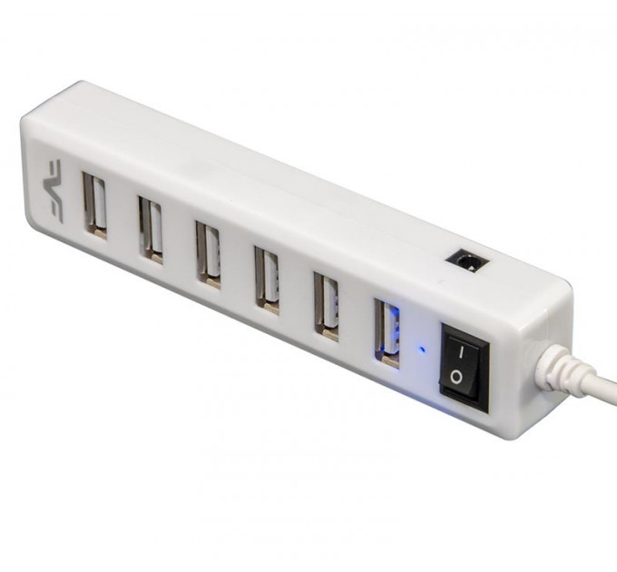 Концентратор USB 2.0 Frime 7хUSB2.0 White (FH-20041)