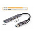 Концентратор USB 3.0 Frime 1хUSB3.0 3хUSB2.0 Silver (FH-20152)