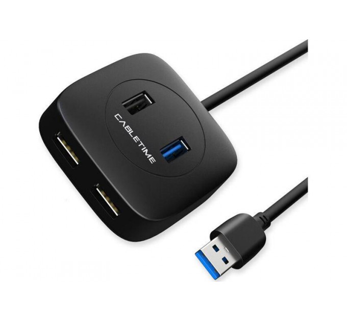 Концентратор USB Cabletime 4-Ports, USB3.0 + USB2.0 + Micro B с питанием (CB43B)