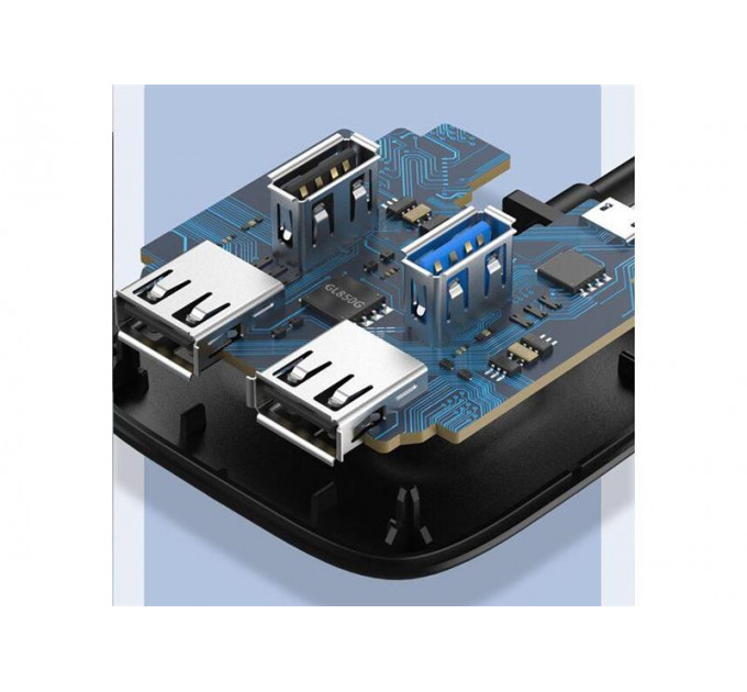 Концентратор USB Cabletime 4-Ports, USB3.0 + USB2.0 + Micro B с питанием (CB43B)