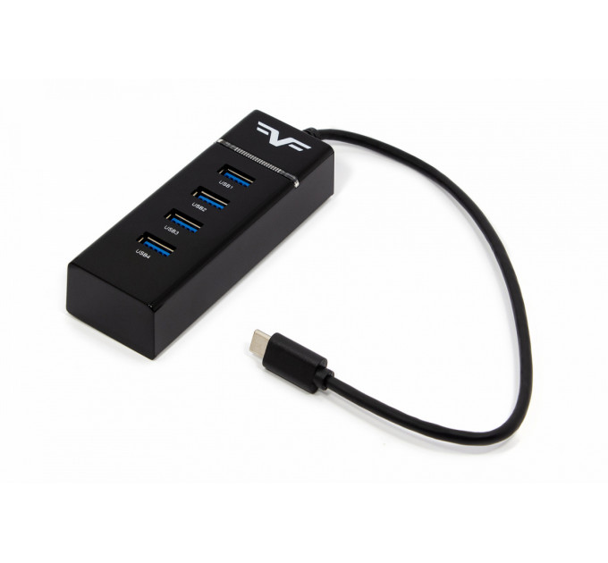 Концентратор USB Frime (1х3.0&3x2.0) Type-C Black (FH-20060)