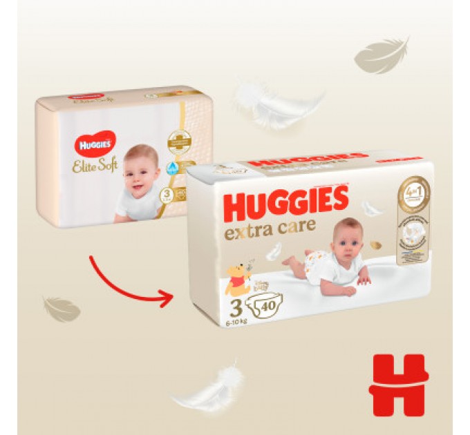 Huggies Підгузки Huggies Extra Care Size 3 (6-10 кг) 40 шт (5029053574400)