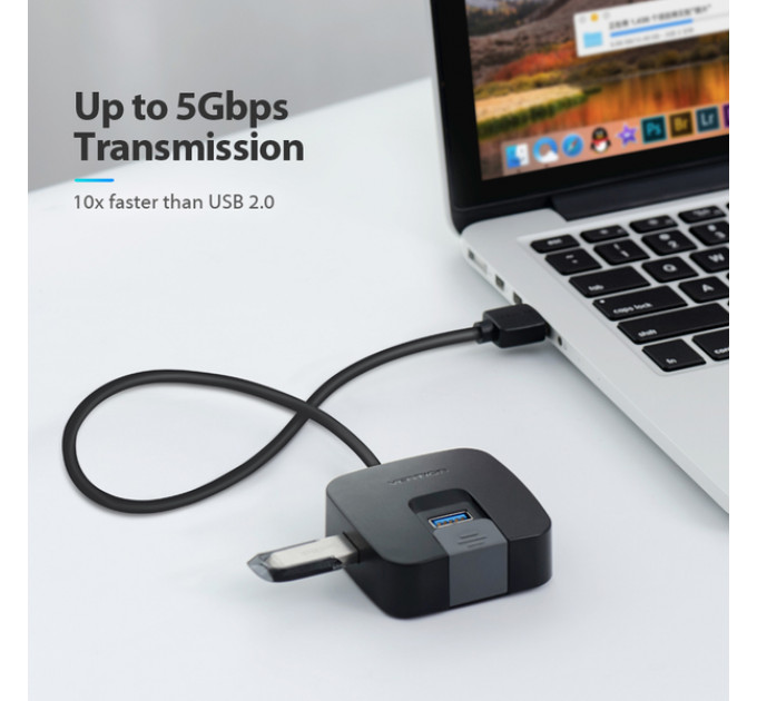 Концентратор Vention 4-Port USB 3.0, 0.5 m (CHBBD)