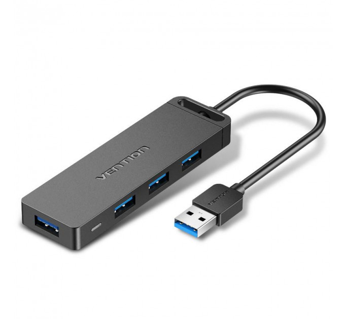 Концентратор Vention 4-Port с micro USB питанием 0.15M Black (CHLBB)
