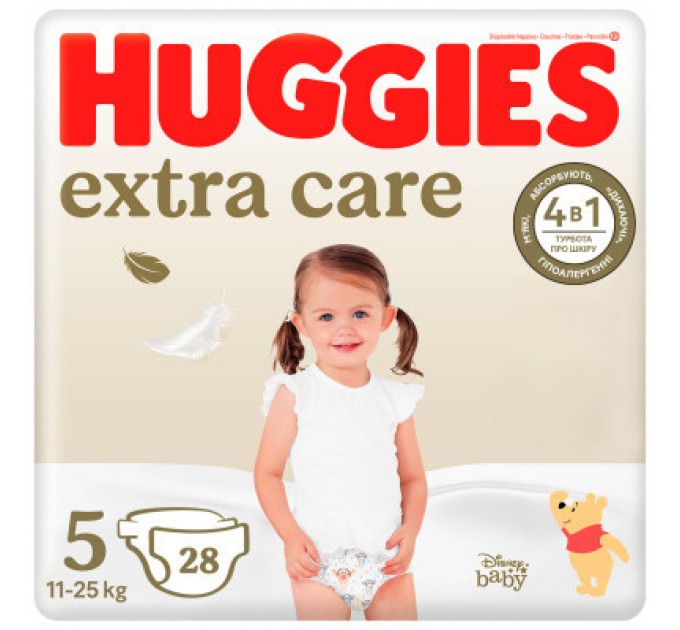 Підгузки Huggies Extra Care Size 5 (11-25 кг) 28 шт (5029053583150)