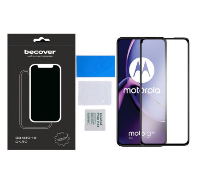 BeCover Скло захисне BeCover Motorola Moto G84 Black (710108)