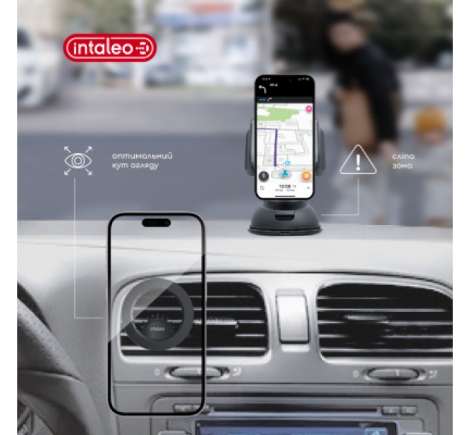 Intaleo Універсальний автотримач Intaleo CM06GG 20xN52 for MagSafe (1283126576058)