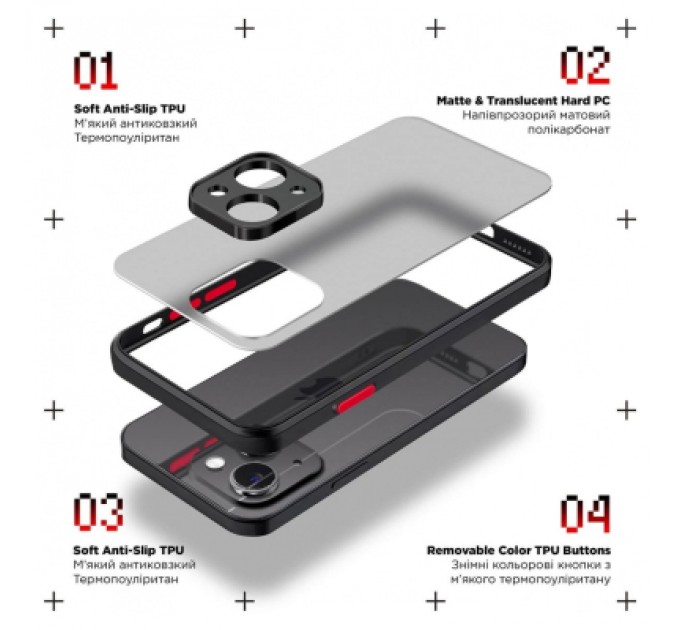 Armorstandart Чохол до мобільного телефона Armorstandart Frosted Matte Tecno Spark Go 2022 (KG5) Black (ARM72392)