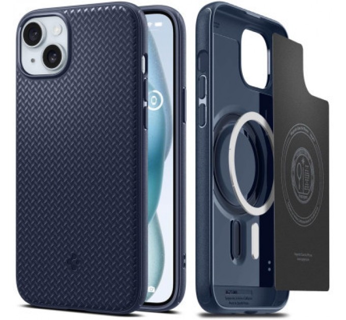 Spigen Чохол до мобільного телефона Spigen Apple iPhone 15 Plus Mag Armor MagFit Navy Blue (ACS06672)