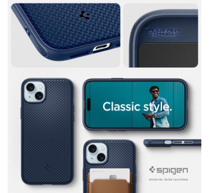 Spigen Чохол до мобільного телефона Spigen Apple iPhone 15 Plus Mag Armor MagFit Navy Blue (ACS06672)