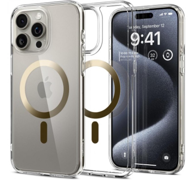 Spigen Чохол до мобільного телефона Spigen Apple iPhone 15 Pro Ultra Hybrid MagFit Gold (ACS06718)