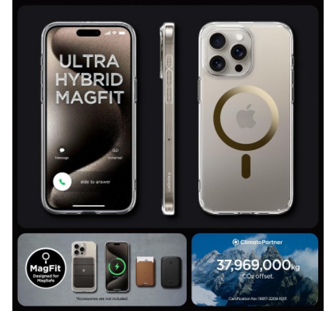 Spigen Чохол до мобільного телефона Spigen Apple iPhone 15 Pro Ultra Hybrid MagFit Gold (ACS06718)