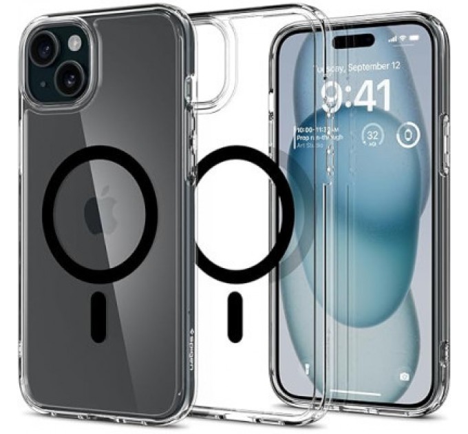 Spigen Чохол до мобільного телефона Spigen Apple iPhone 15 Ultra Hybrid MagFit Black (ACS06803)