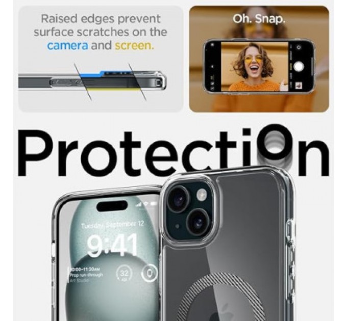 Spigen Чохол до мобільного телефона Spigen Apple iPhone 15 Ultra Hybrid MagFit Carbon Fiber (ACS06805)