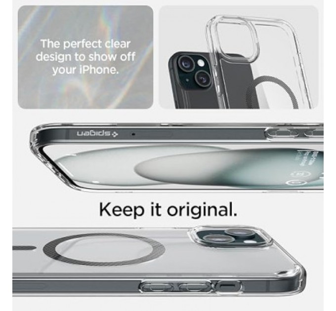 Spigen Чохол до мобільного телефона Spigen Apple iPhone 15 Ultra Hybrid MagFit Carbon Fiber (ACS06805)