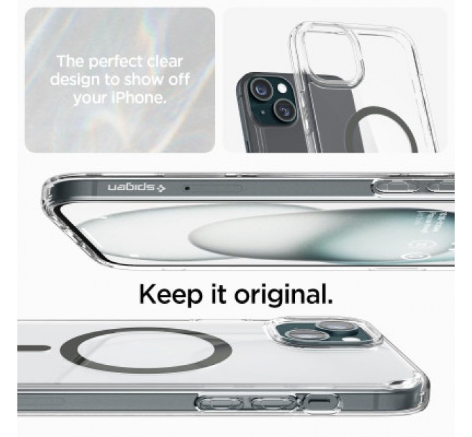 Spigen Чохол до мобільного телефона Spigen Apple iPhone 15 Ultra Hybrid MagFit Graphite (ACS06804)