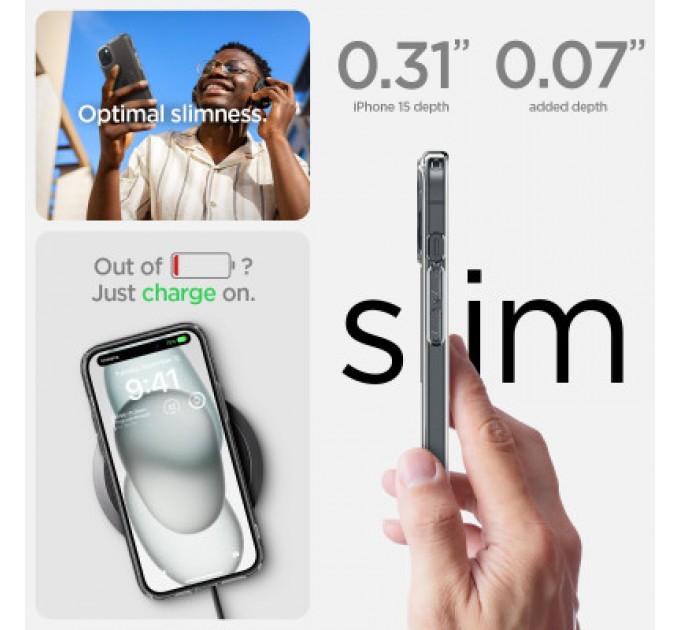 Spigen Чохол до мобільного телефона Spigen Apple iPhone 15 Ultra Hybrid MagFit Graphite (ACS06804)