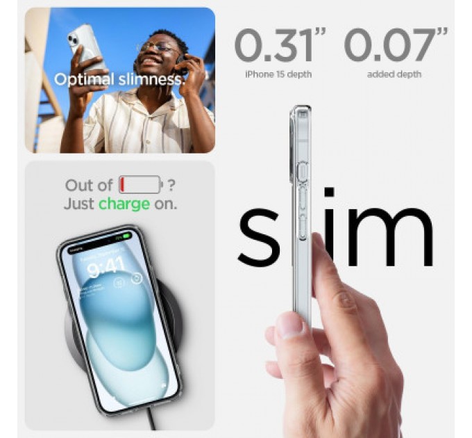 Spigen Чохол до мобільного телефона Spigen Apple iPhone 15 Ultra Hybrid MagFit White (ACS06802)