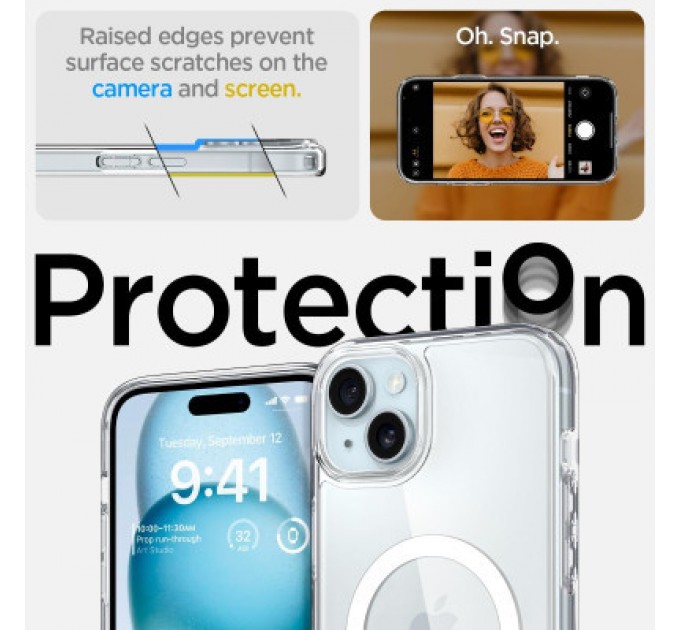 Spigen Чохол до мобільного телефона Spigen Apple iPhone 15 Ultra Hybrid MagFit White (ACS06802)