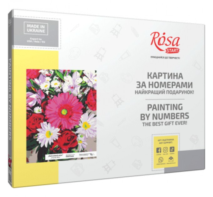 Картина по номерам Rosa Start Квітковий мікс 35 х 45 см (4823098525103)