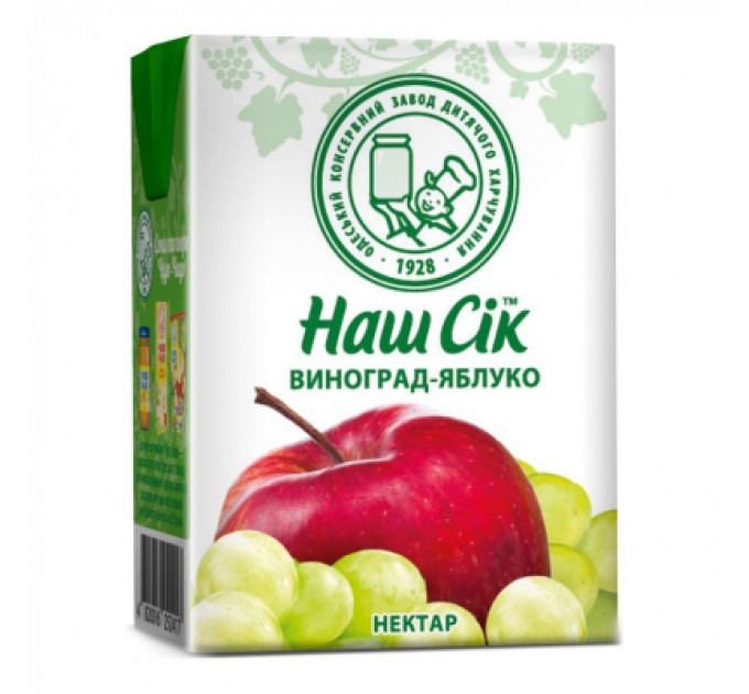 Наш Сік Сік дитячий Наш Сік Яблуко-Виноград 200 мл (4820192262750)