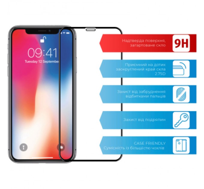 Скло захисне ACCLAB Full Glue Apple iPhone X/XS/11 Pro (1283126508189)