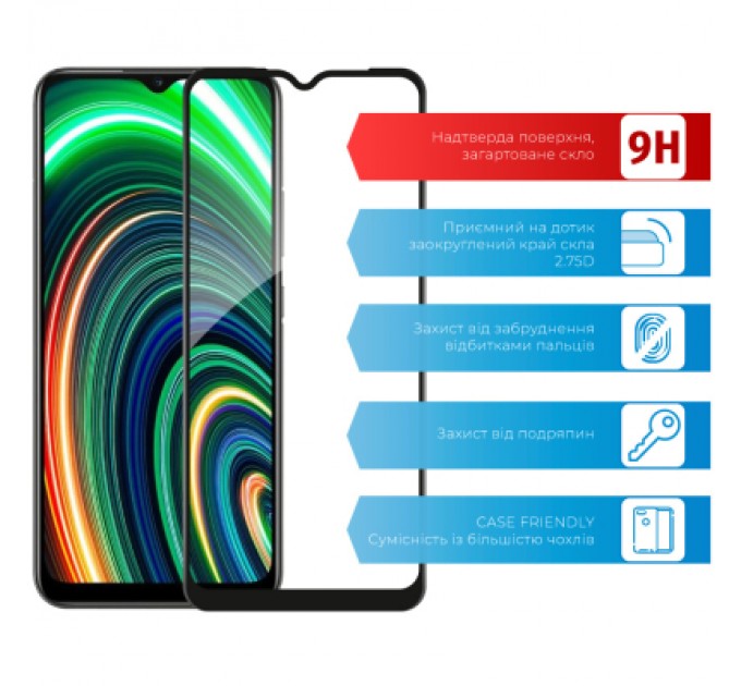 Скло захисне ACCLAB Full Glue Realme C25Y (1283126542350)